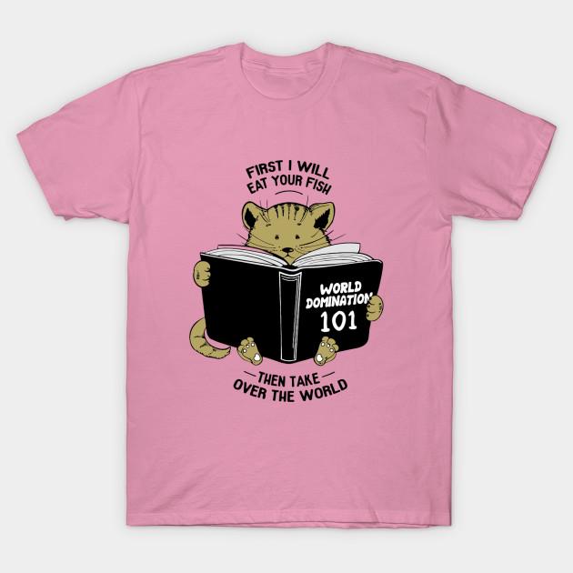 Koszulka damska Cat World Domination Harajuku Print Kawaii Tshirt Letnia koszulka damska z krótkim rękawem Top Tee