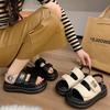 Sandals women's summer wear 2025 new Internet celebrity fashion thick-soled shit-stepping versatile slippers seaside vacation beach shoes