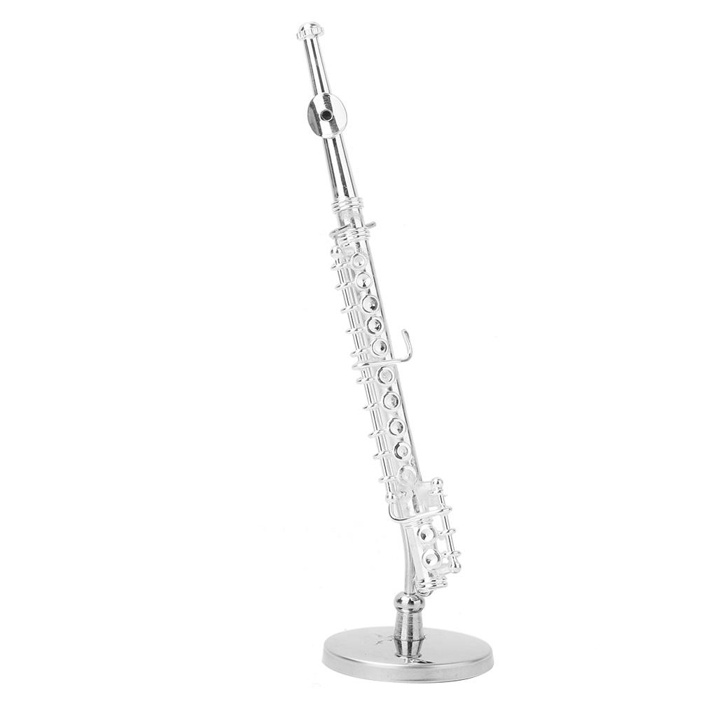 11cm Mini Copper Flute Model Musical Instrument Model Musical Gifts Home Decor Ornaments