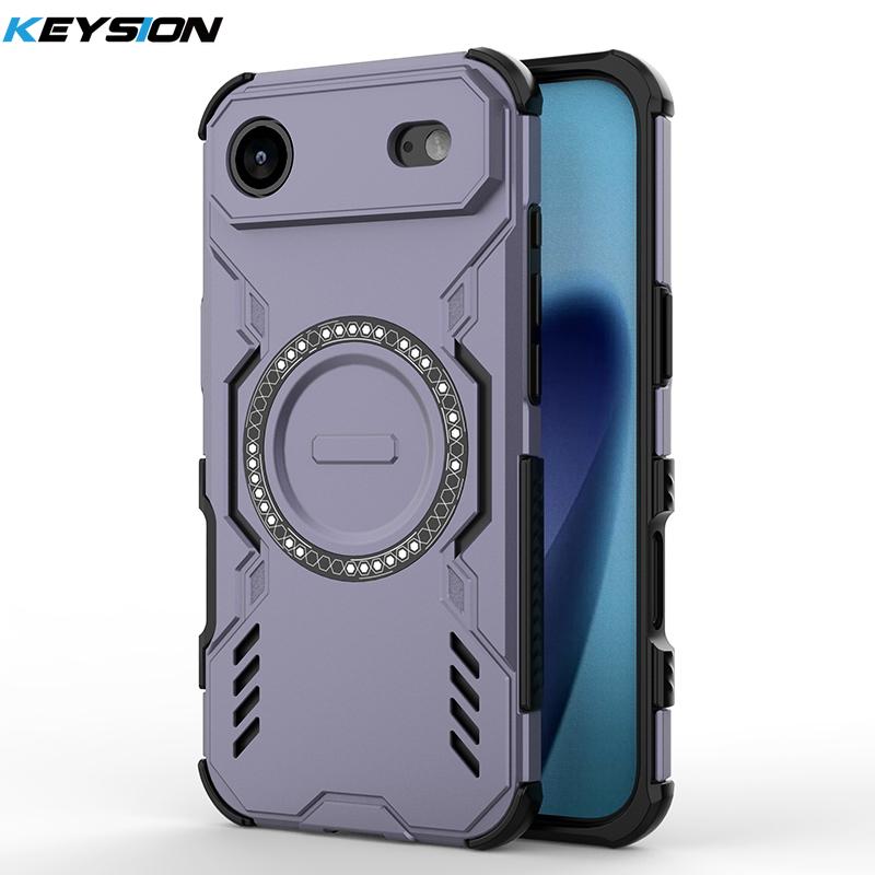 KEYSION Hollow Heat Dissipation Case for MagSafe for iPhone Air Silicone+PC Magnetic Cooling Shockproof Phone Cover for iPhone 17