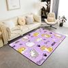 Cute Cat Area Rug,Cartoon Kitty Pet Animals Decor Non Shedding Rug for Kids Teen Adults,Starry Galaxy Decorative Carpet for