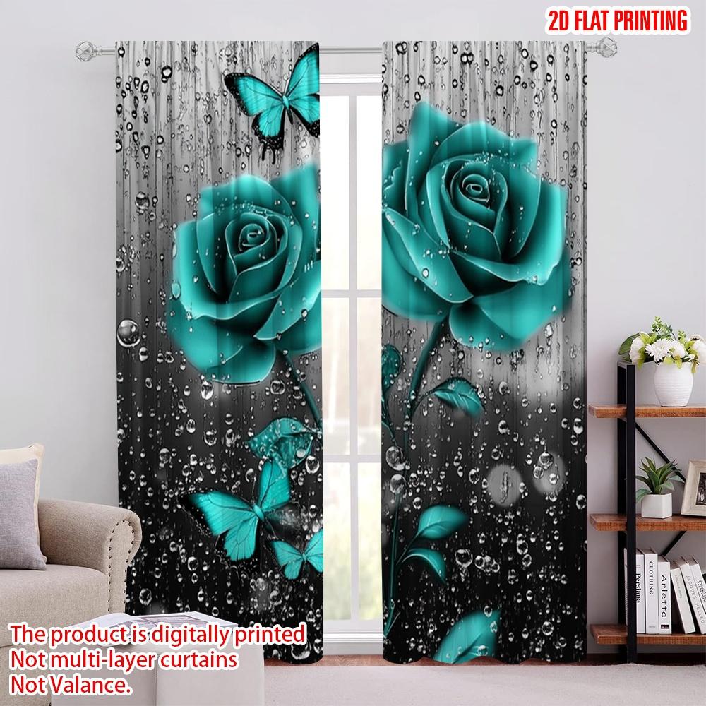 

2 шт. оконных штор (20.67x45.67 дюймов,29.53x65.35 дюймов,29.53x102.36 дюймов,41.34x90.55 дюймов,51.18x82.68 дюймов) Бирюзово-розовые капли дождя 100% 52.50 × 116.00 cm 2 pcs