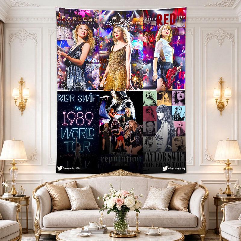 Taylor Swift Eras Tour Collage All Albums Stage Poster Art