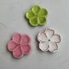 Ceramic Multi-Color Cherry Blossom Incense Holder with Gold Ring and Origami Crane Design