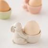 Hot Sale Ceramic Rabbit Shape Egg Cups Breakfast Egg Holder Cute Fresh Simple Ornament for Desktop Living Room Home Office Decor