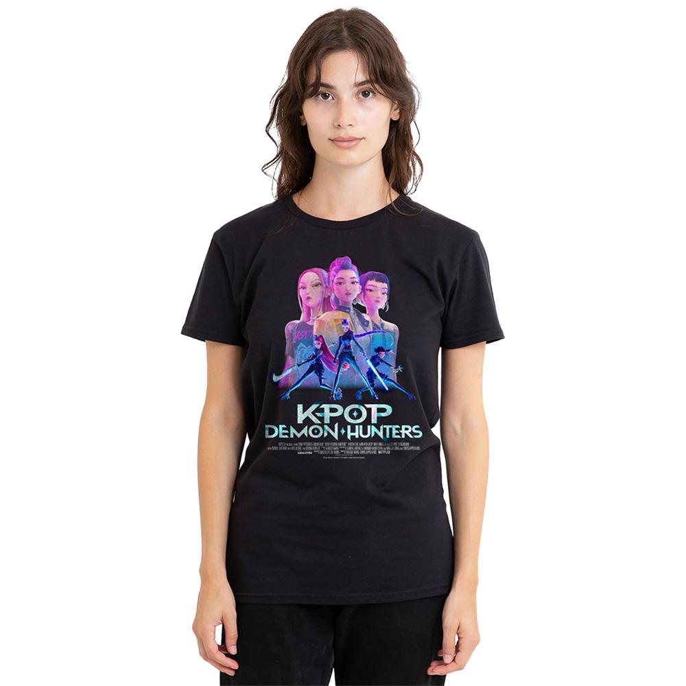 K-Pop Demon Hunters Womens/Ladies Huntr/X Poster T-Shirt