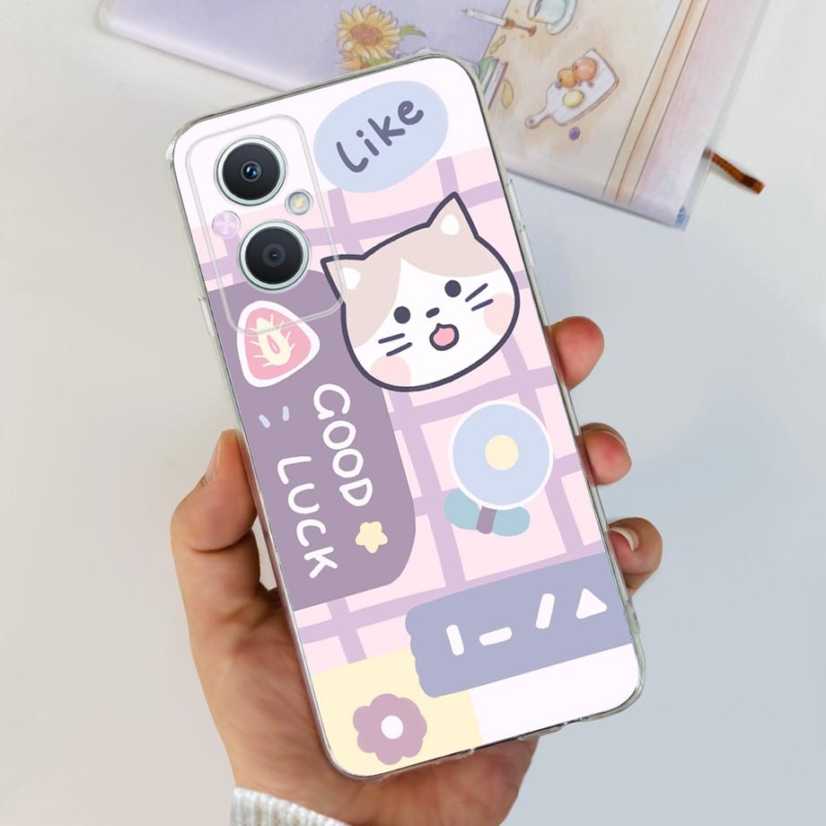 For OPPO Reno 8 Lite 5G Case Cover Reno 7 Lite Phone Bumper Silicone Soft TPU For Cover OPPO Reno8 Z Reno7 Z Fundas Capa