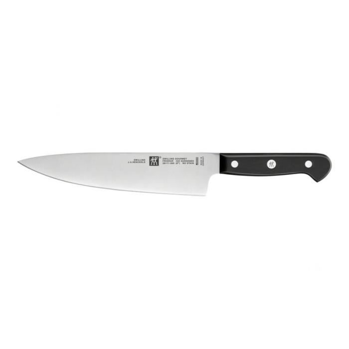 Couteau de chef - ZWILLING - Gourmet - 20 cm - Acier inoxydable - Poignée ergonomique