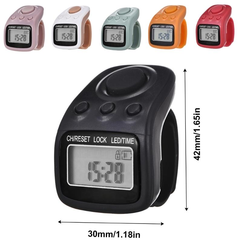 Počítadlo ručního počítání 6místné počítadlo klikání prstů Dobíjecí počítadlo kol Ruční počítadlo počtu kliknutí