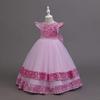 2025 New Elegant Girl Wedding Dress Sequined Mesh Princess Dress 4-12 Year Old Girl Graduation Party Prom Evening Dress