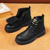 Martin Boots Men's Winter New Warm Men's Shoes British Style Retro Leather Boots Men's Velvet Warm High-top Cotton Shoes