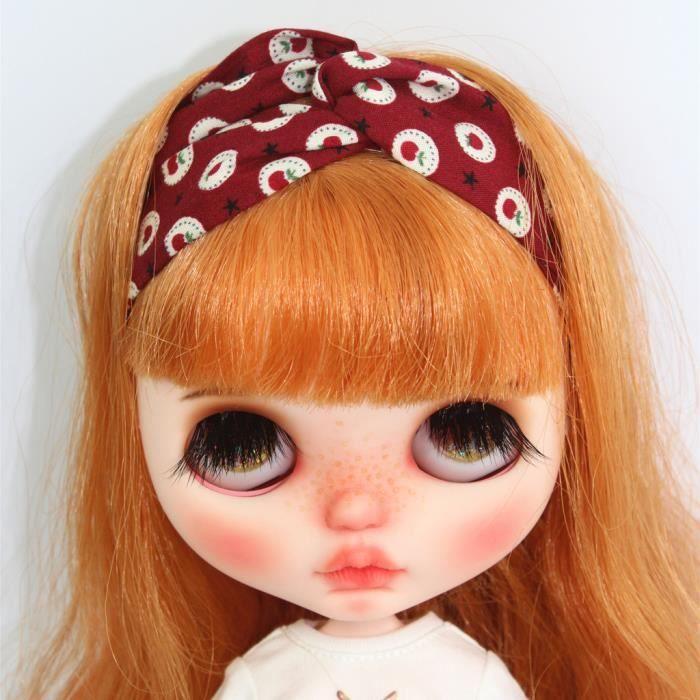 Bandeau Hairband en Tissu pour Poupée Blythe - MAGIDEAL - Vin rouge - Accessoires Vêtement