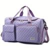 Large Capacity Durable Nylon Travel Duffle Bag,Spacious Portable Gym Sports Tote, Stylish Argyle Pattern Weekender Overnight Bag