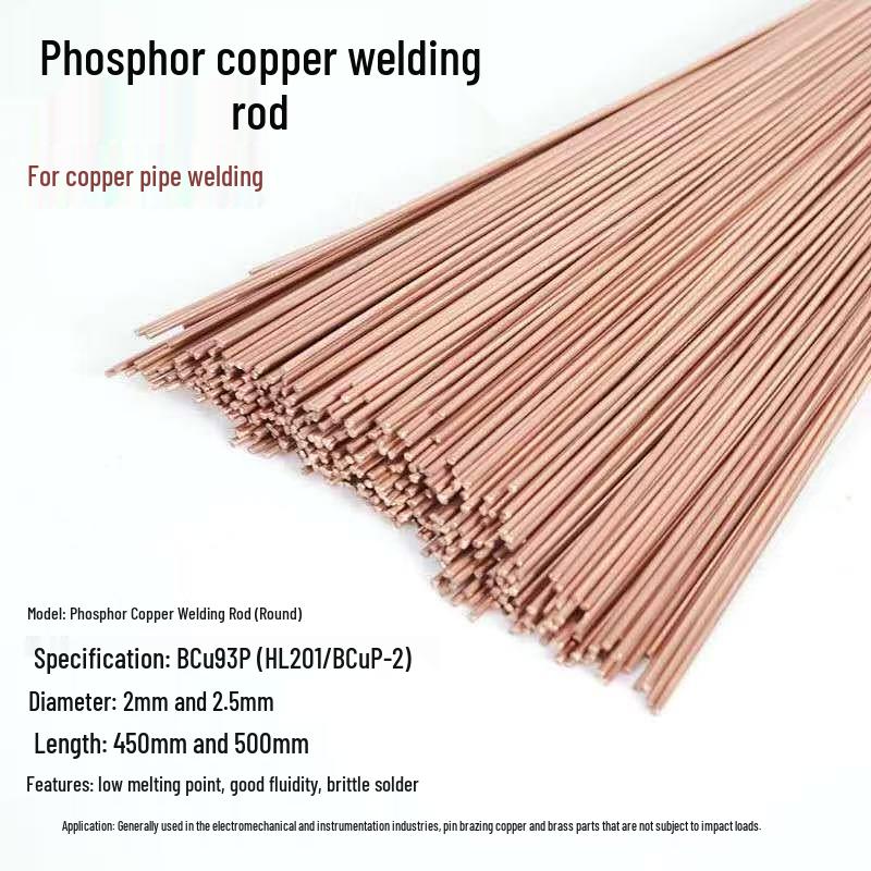 Vareta de Solda de Fósforo de Cobre L201 - Ideal para Soldagem de Tubos de Geladeira e Ar Condicionado
