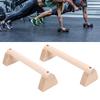 2Pcs Beech Wood Push Up Bars Stand Wooden Balance Beam Exercise Equipment for Home Use 30cm / 11.8in