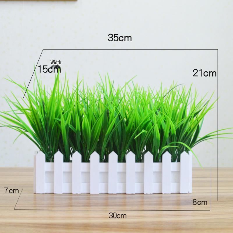 Arrangement de Pothos, Herbe Artificielle et Fleurs en Soie pour la Décoration de la Maison