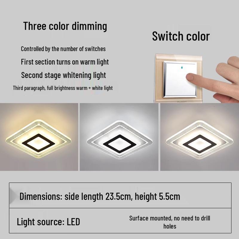 LED Ceiling Light for Hallway, Entrance, or Balcony - Round Surface Mounted Design