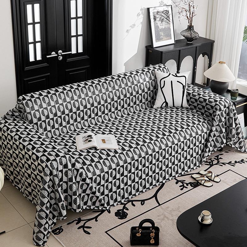 

Летнее скандинавское нескользящее многофункциональное диванное полотенце из ледяного шелка, крутой универсальный чехол для дивана, современное художественное одеяло для дивана 180*130CM