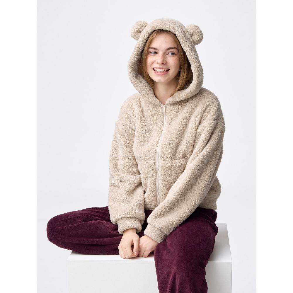Gu By Uniqlo Marshmallow Full Zip Parka  Bear 