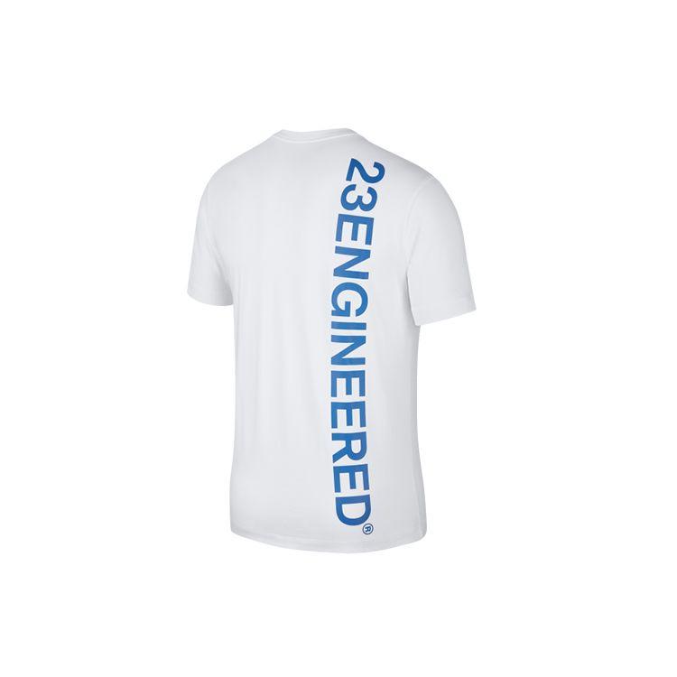 Air Jordan 23 Engineered Sports Crew Neck Short Sleeve T-Shirt Men Tops White Blue AT8818-101