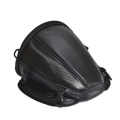 Bolsa para motocicleta, bolsa trasera antideslizante de gran capacidad, PU, ​​impermeable, ligera, para almacenamiento en el asiento trasero