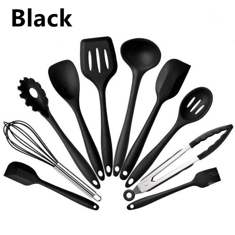 10-piece Color Boxed Silicone Kitchenware  Non-stick Cookware Set Kitchen Tools Baking Utensils Cooking Tools Set