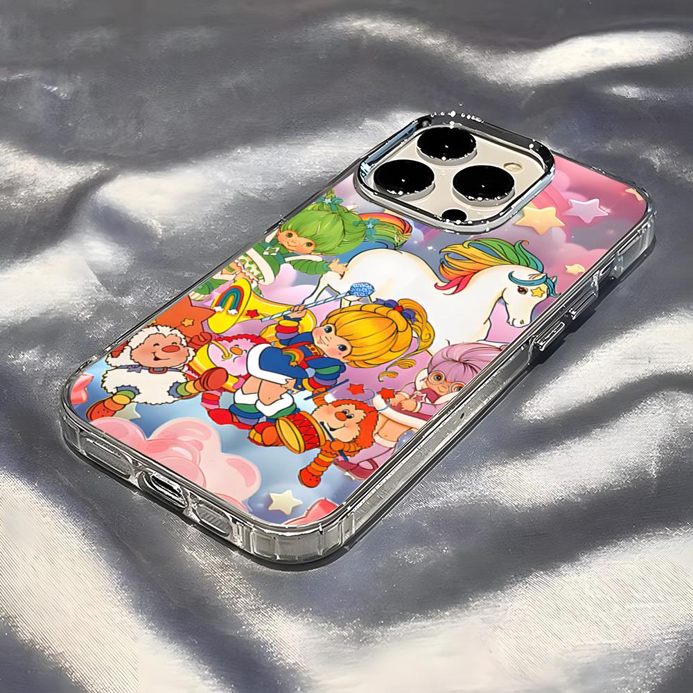 Cute Rainbow B-BriteS Phone Case For IPhone 17 Pro Max 16 15 14 Pro Max IPhone 13 Pro Max 11 Plus Transparent Cover