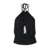 European and American Style Women's Clothing Spring New Products Sexy Babes Chest Hollow Ring Straps Backless Small Vest Top