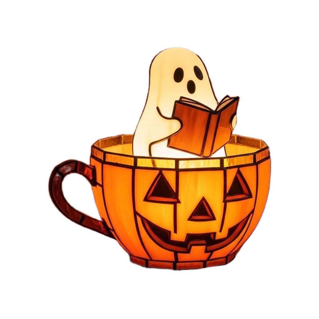 Halloween Resin Decorative Lamp For Home Party Indoor Outdoor Festival Display Hand Carved Artwork Safe Crafts