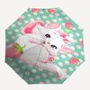 Marie Strawberry Themed Automatic Opening and Closing Umbrella, Brightly Colored 8-rib Portable Umbrella, Suitable for Men and Women, A Perf