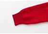 Stylish Red Knitted Cardigan for Middle-Aged and Elderly Women – Warm, Plus Size, Loose Fit