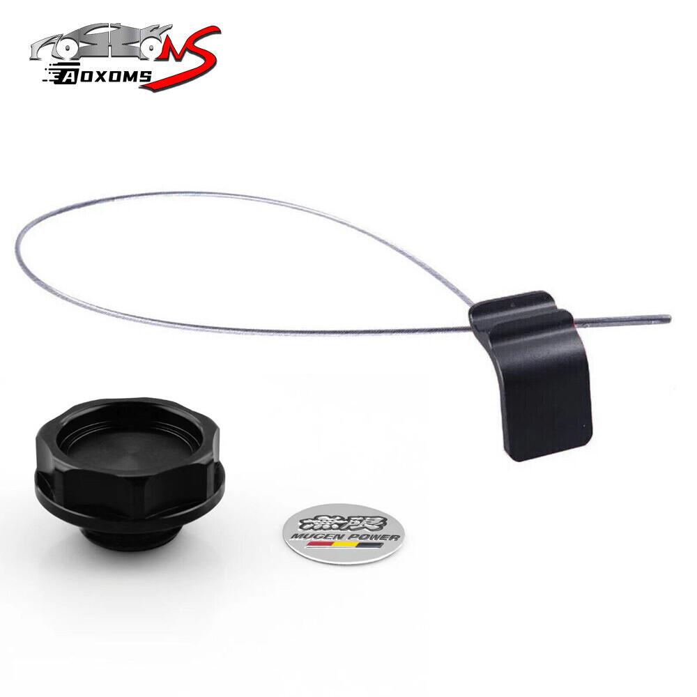 Black Oil Filler Cap Cover + Oil Dipstick For Honda Civic K24 K Series Acura