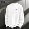 GENIOLAMODE Men's Long-Sleeve Heavyweight Cotton Crewneck Tee