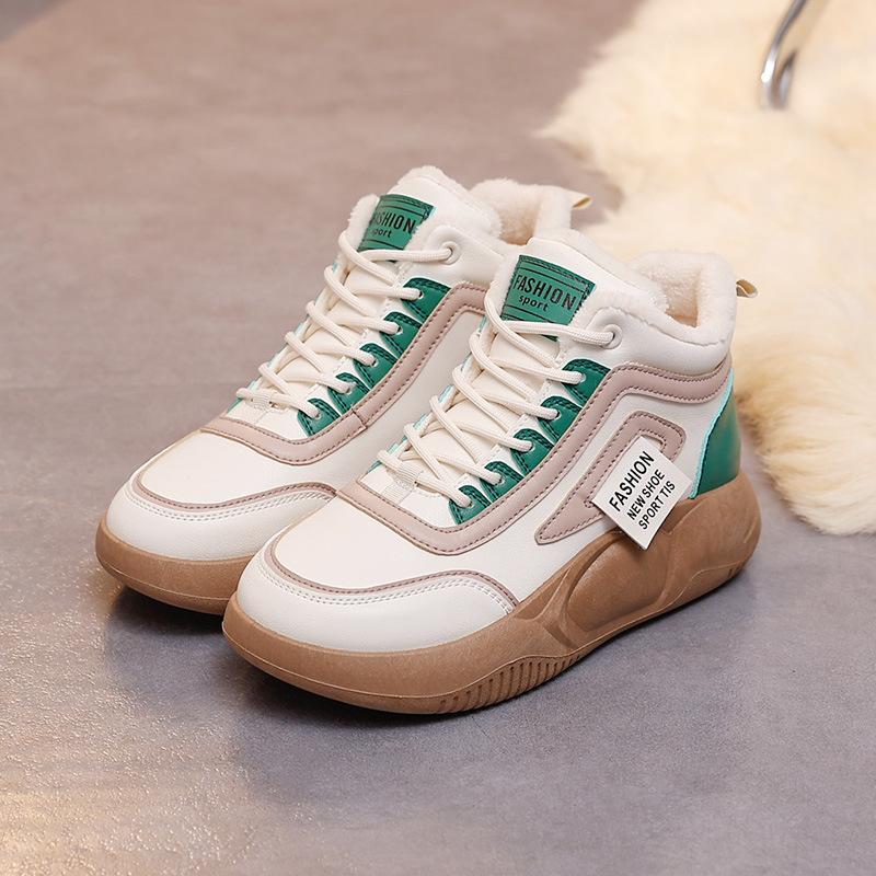 Women's Snow Boots, Artificial Short Plush Plastic Low Heel, Autumn and Winter New Style, Thick Soled Versatile Cotton Shoes