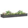 Vidaxl Raised Flower Bed with Liner, Grey, 240X60X25 Cm, Fir