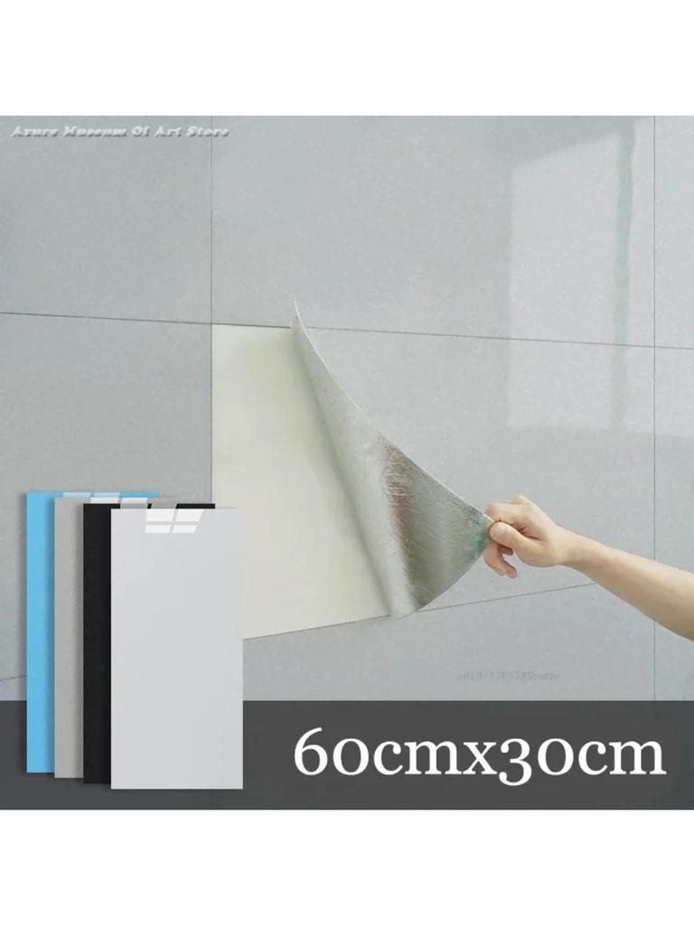 20/10Pcs Self-adhesive Marble Tiles Sticker Waterproof 30cmx60cm Tiles Floor Stickers PVC Tile Kitchen Bathroom Wall Sticker