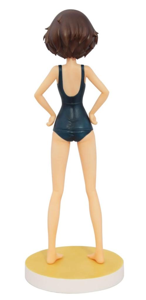 PLATZ Girls Panzer Yukari Akiyama Swimsuit Girls Panzer 10th Anniversary Special Edition Resin Kit Scale 5x5x15cm Molded Color Resin & -School ver.- &