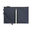 Letter Logo Zip Closure Calfskin Clutch Men Clutch Navy-Blue 6232049