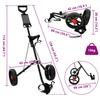 Golf Trolley Black 66 x 65 x 112 cm Iron