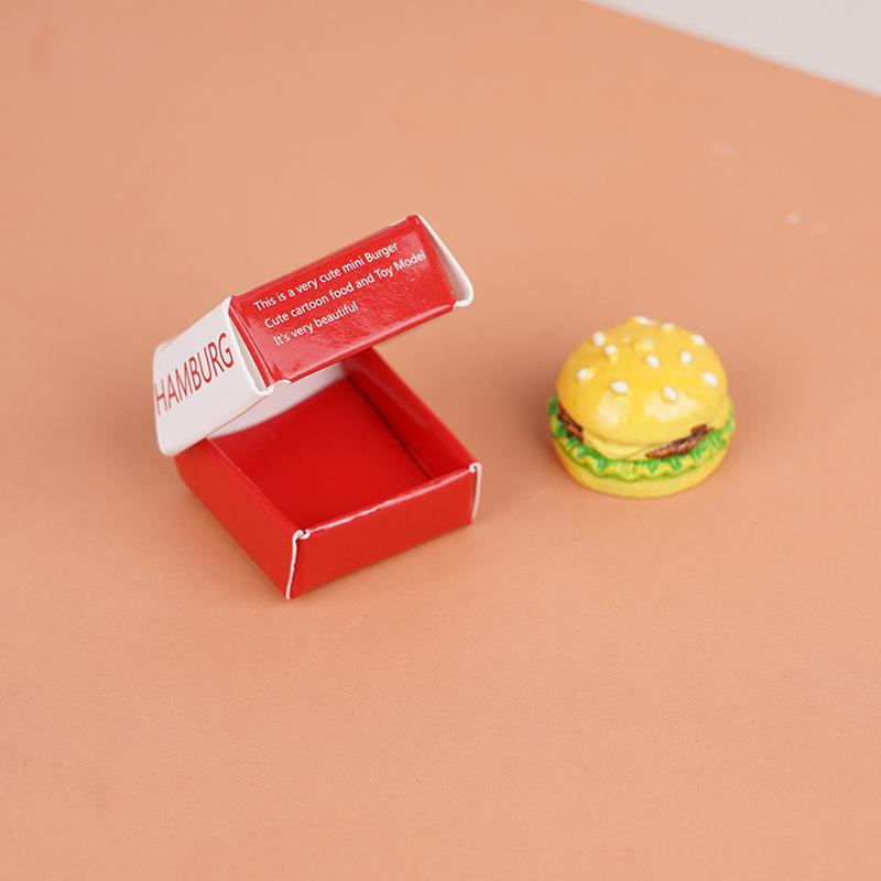 Mini Simulation Fun Small Hamburger Doll House Ornament Food Food Play Children Play House Toy Model Small Items