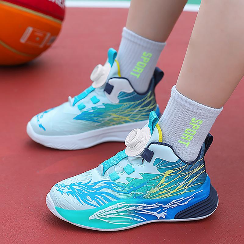 

Осінь 2025 Дитячі дихаючі нековзні баскетбольні кросівки Size 39