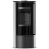 Wood Burning Steel Stove KRATKI ERIK Ø 150 5,5 kW Decorative Ceramics WHITE NATURAL Black Thermotec