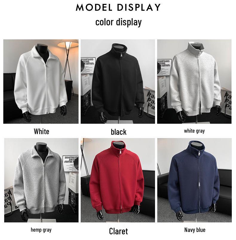 Spring Men's Youth Zipper Hoodie Jacket - American Style Cardigan