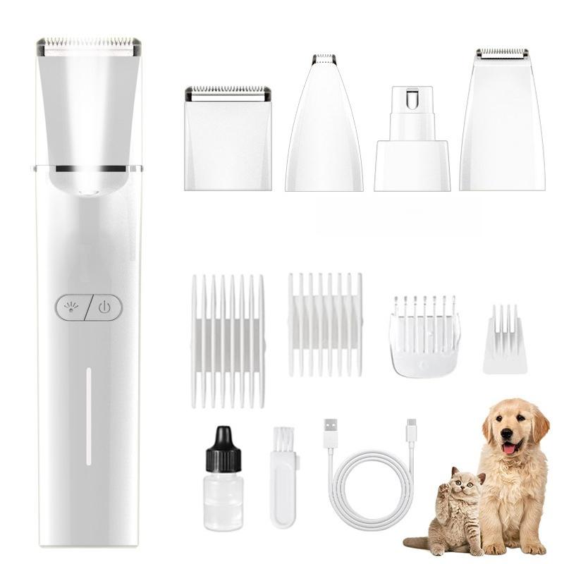 

Professional Pet Hair Trimmer Dogs Cats Electric Push with LED Lights Small Dogs Shaver Hair Clipper Electric Fader Pet Supplies білий