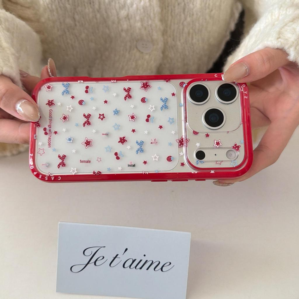 Custom Polka Dot Cherry Bow iPhone Case for 16 Pro Max/15/14 – New for Women