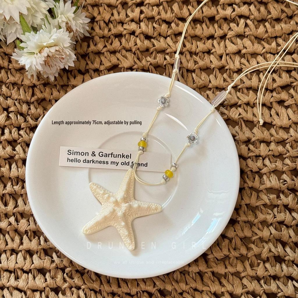 Bold Dopamine Color Block Starfish Necklace & Sweater Chain - Women's 2025 Collection