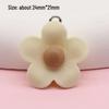 Fresh Cartoon Resin Sunflower Keychain Pendant - DIY Five-Petal Flower Ornament Accessory