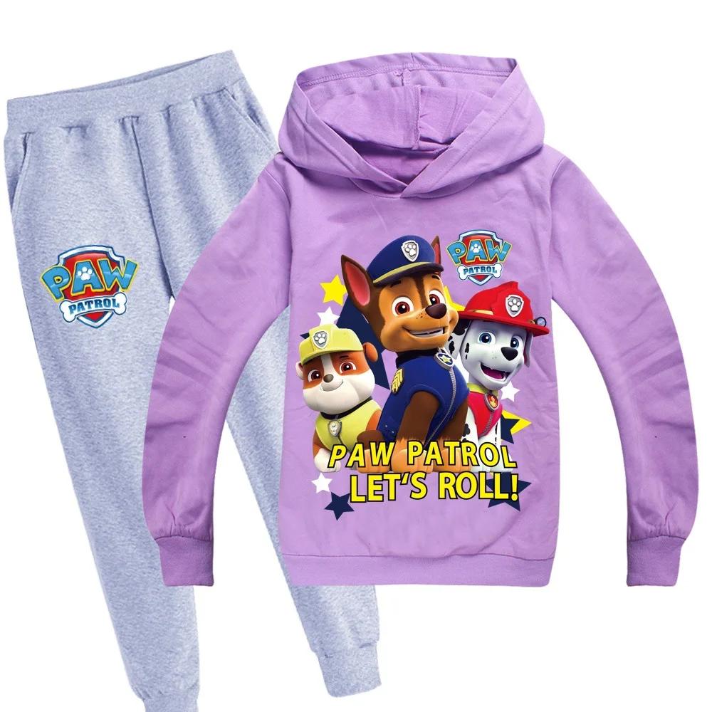 Çocuk Kapüşonlu Sweatshirt Kız Çocuk Giysileri Çocuk Giysileri Paw Patrol Kapüşonlu Sweatshirt Seti Sonbahar Takımı Kapüşonlu Sweatshirt Erkek Çocuk Günlük Pantolon Kazak Seti Kostüm