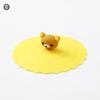 Silicone Drink Cup Lids 10cm Creative Round Mug Cover Reusable Anti Dust Cup Covers Cartoon Coffee Mug Lid