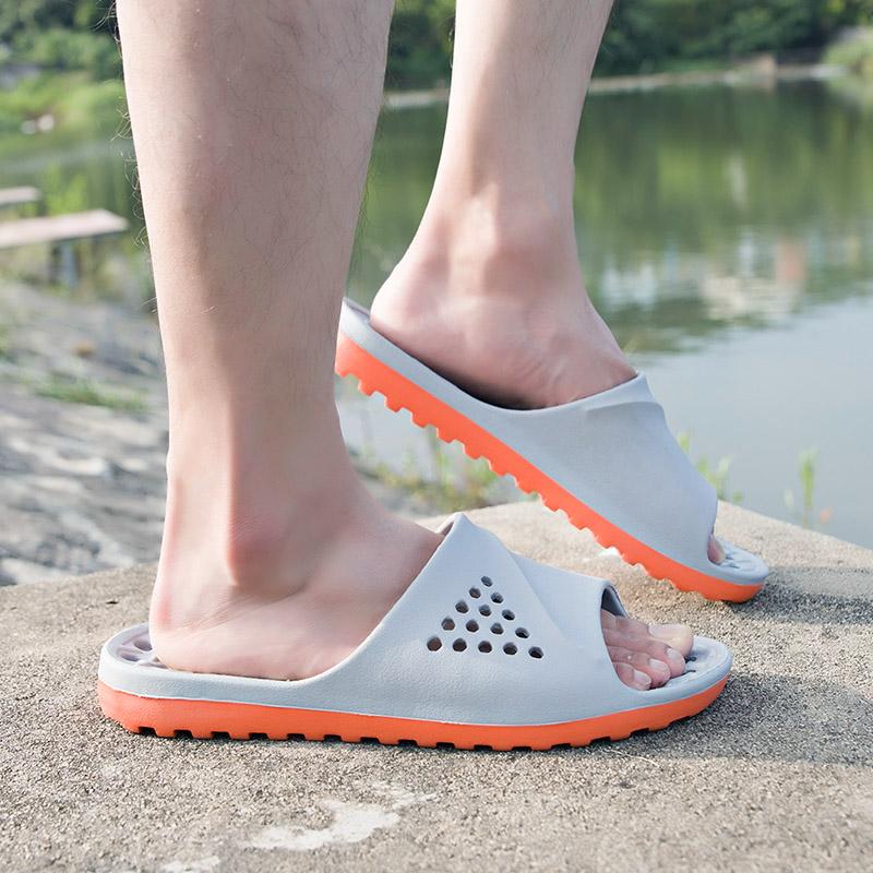 Bathroom Couple Leaking Slippers Men Slides Non-slip Summer Massage Flip Flops Indoor Slipper Man Sandals Beach Shoes Men